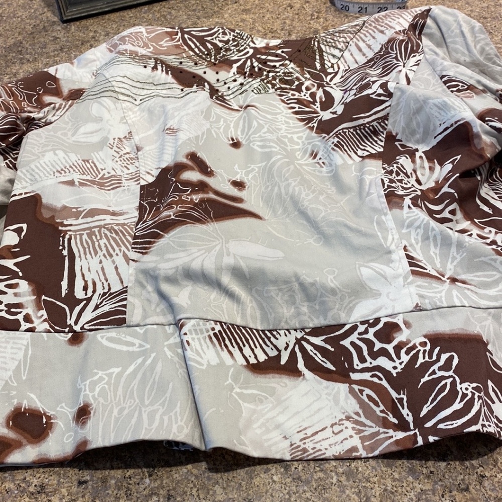 Coldwater Creek Brown and Tan Blazer Jacket 14 - Picture 15 of 16